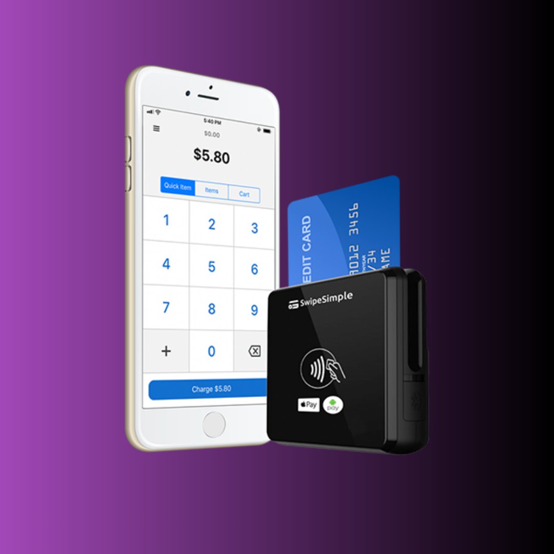 SwipeSimple mobile card reader with phone app